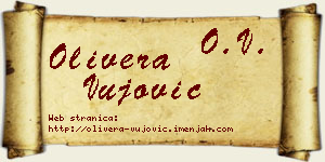 Olivera Vujović vizit kartica